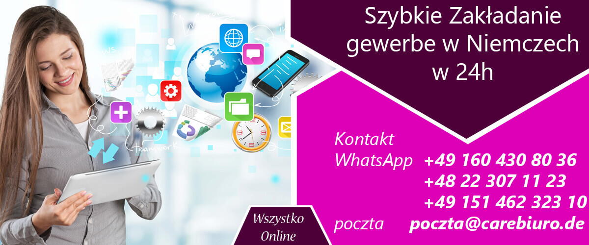 rejestracja gewerbe budowlanej w Niemczech